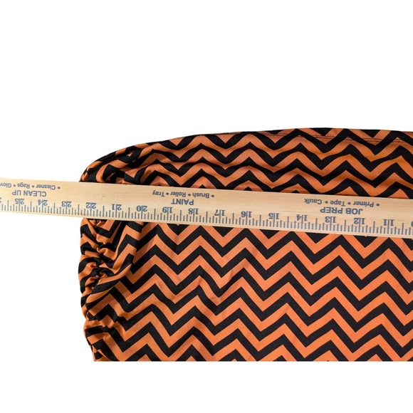 Espresso Womens 2X Orange Black Chevron Ruched Keyhole Metal Bar Blouse Top - Picture 8 of 9